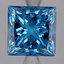 2.56 Ct. Fancy Vivid Blue Princess Lab Grown Diamond