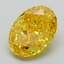 3.23 Ct. Fancy Vivid Yellow Oval Lab Grown Diamond