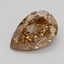 0.50 Ct. Light  Brown Pear Lab Grown Diamond