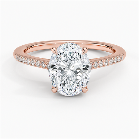 14K Rose Gold Lissome Half-Coverage Diamond Ring