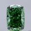8.20 Ct. Fancy Vivid Green Cushion Lab Grown Diamond