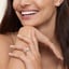 Platinum Petite Selene Three Stone Diamond Ring (1/10 ct. tw.), smalladditional view 2