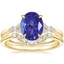 18K Yellow Gold Nadia Diamond Ring with Aria Contoured Diamond Ring