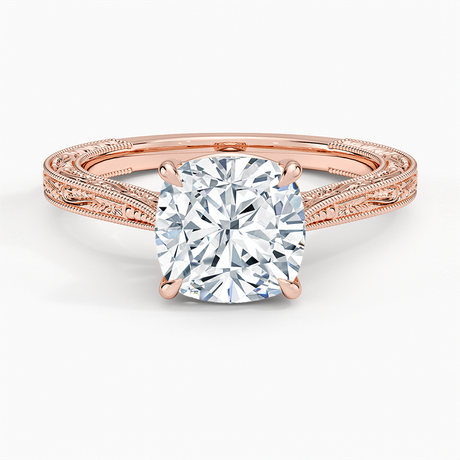 14K Rose Gold Elsie Engraved Ring