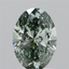1.52 Ct. Fancy Vivid Green Oval Lab Grown Diamond