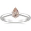 18K White Gold Dawn 1.5mm Diamond Ring, smalltop view