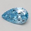 0.52 Ct. Fancy Vivid Blue Pear Lab Grown Diamond