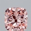2.02 Ct. Fancy Intense Orangy Pink Cushion Lab Grown Diamond