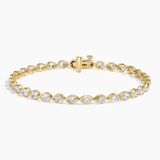 Bezel Pear Lab Diamond Tennis Bracelet (3 ct. tw.)