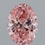 2.87 Ct. Fancy Vivid Pink Oval Lab Grown Diamond