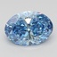 3.51 Ct. Fancy Vivid  Blue Oval Lab Grown Diamond