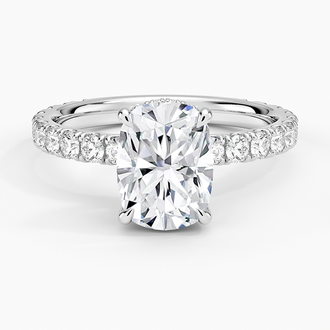 Grand Perfect Fit with 2ct Elongated Cushion Certified Lab Diamond