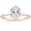 14K Rose Gold Petite Esme 1.5mm Ring, smalltop view
