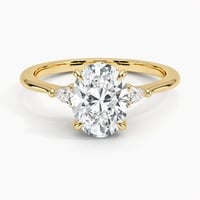 18K Yellow Gold Nadia with 1.5ct Oval Certified Lab Diamond