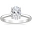 18K White Gold Dawn 1.5mm Diamond Ring, smalltop view