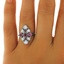 The Helen Ring, smalltop view on a hand