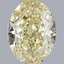 1.02 Ct. Fancy Light Yellow Oval Lab Grown Diamond