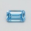 1.01 Ct. Fancy Vivid Blue Emerald Lab Grown Diamond