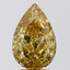 2.53 Ct. Fancy Vivid Yellow Pear Lab Grown Diamond