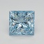 2.29 Ct. Fancy Vivid Blue Princess Lab Grown Diamond