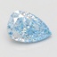 5.09 Ct. Fancy Vivid Blue Pear Lab Grown Diamond