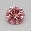 0.32 Ct. Fancy Vivid Pink Round Lab Grown Diamond
