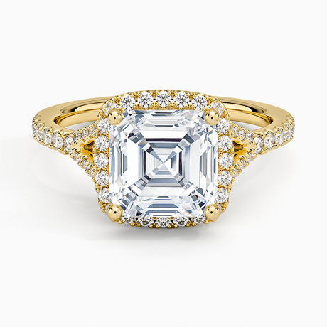 14K Yellow Gold Joy Half Coverage Diamond Ring