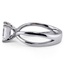 Helix Ring with Emerald Cut Diamond, smallside view