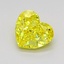 1.02 Ct. Fancy Vivid None Yellow Heart Lab Grown Diamond