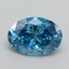 2.00 Ct. Fancy Vivid Blue Oval Lab Grown Diamond
