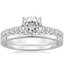 18KW Moissanite Sienna Diamond Ring (2/5 ct. tw.) with Petite Quattro Diamond Ring, smalltop view