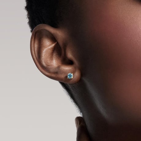 Malibu Blue Lab Diamond Stud Earrings (1 ct. tw.)