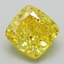 2.09 Ct. Fancy Vivid Yellow Cushion Lab Grown Diamond