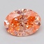 2.58 Ct. Fancy Vivid Pink Orange Oval Lab Grown Diamond