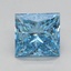 1.57 Ct. Fancy Vivid Blue Princess Lab Grown Diamond
