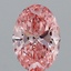 1.05 Ct. Fancy Vivid Pink Oval Lab Grown Diamond