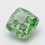 5.07 Ct. Fancy Vivid Green Cushion Lab Grown Diamond