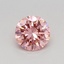 0.35 Ct. Fancy Vivid Pink Round Lab Grown Diamond
