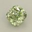 1.01 Ct. Fancy Vivid Green Cushion Lab Grown Diamond