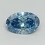 0.89 Ct. Fancy Vivid Blue Oval Lab Grown Diamond