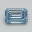 1.01 Ct. Fancy Intense Blue Emerald Lab Grown Diamond