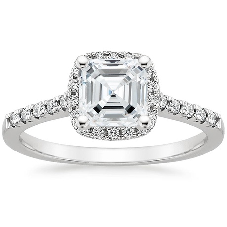 18K White Gold Odessa Diamond Ring (1/5 ct. tw.) with Sonora Diamond Ring (1/8 ct. tw.)