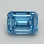 1.09 Ct. Fancy Vivid Blue Emerald Lab Grown Diamond