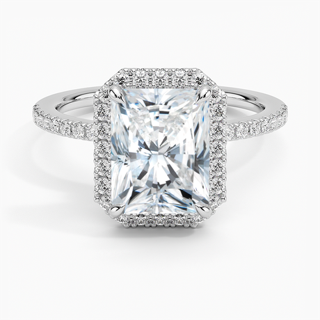 Hidden Halo Diamond Engagement Ring