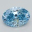 2.56 Ct. Fancy Vivid Blue Oval Lab Grown Diamond