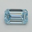 1.04 Ct. Fancy Intense Blue Emerald Lab Grown Diamond