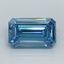 1.54 Ct. Fancy Vivid Malibu Blue Emerald Lab Grown Diamond