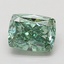 1.59 Ct. Fancy Vivid Green Cushion Lab Grown Diamond