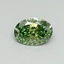 0.37 Ct. Fancy Vivid Green Oval Lab Grown Diamond