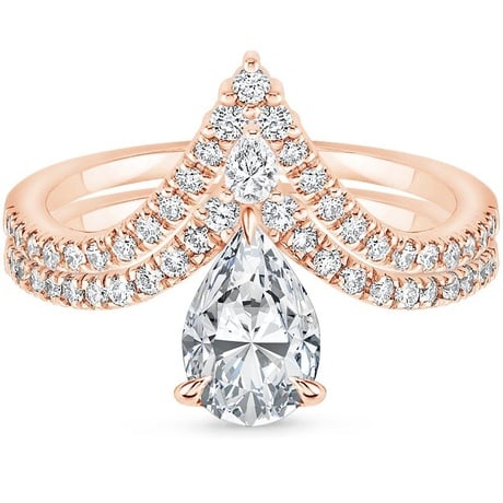 14K Rose Gold Nouveau Diamond Bridal Set
